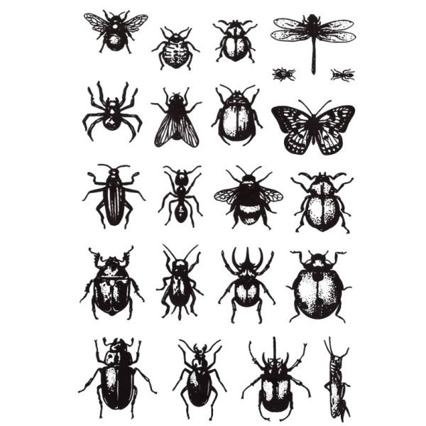 Silikonstempel Insekten